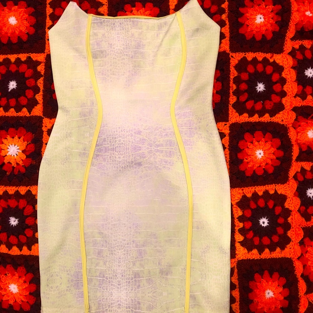Lime Croc Print Bodycon Dress *BRAND NEW*